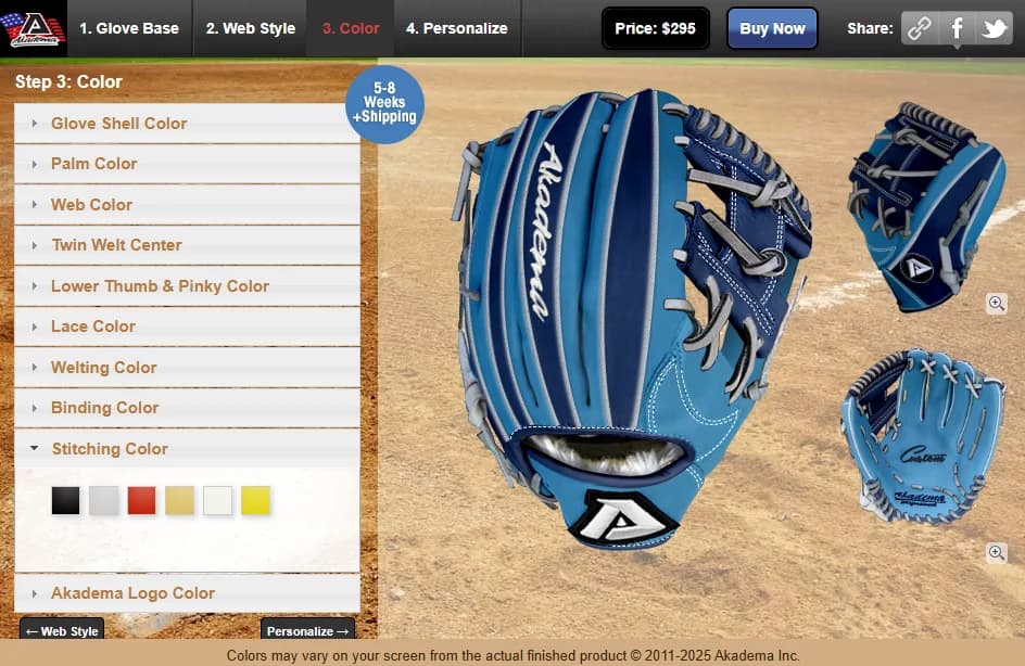 Akadema Custom Mitt - Prodigy, custom gloves: photo from Akadema