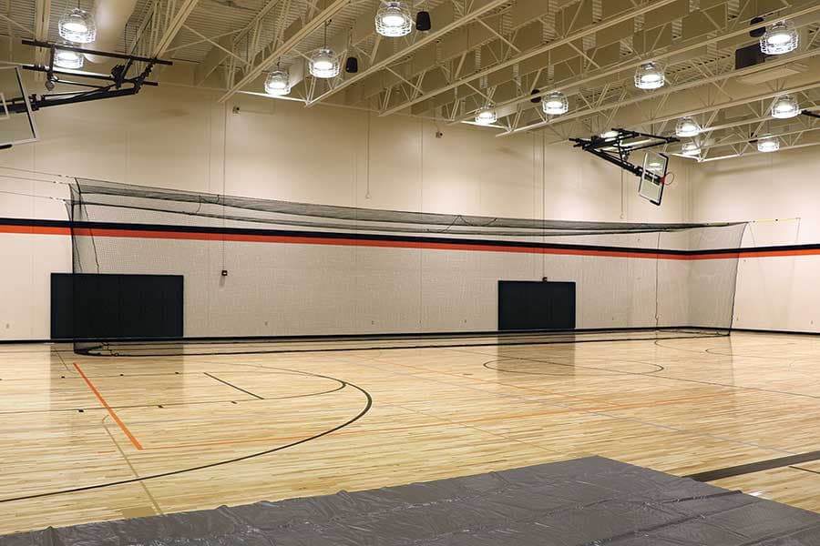 Beacon Athletics Phantom™ Tensioned Indoor Batting Cage System, batting cages and frames: photo from Beacon Athletics
