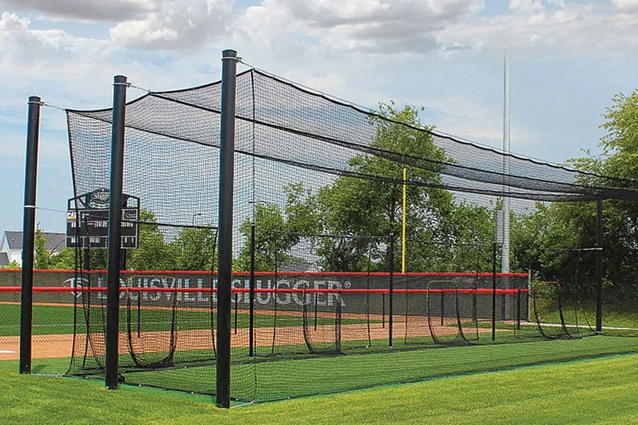 Beacon Athletics TUFFframe™ PRO Heavy-Duty Outdoor Batting Cage, batting cages and frames: photo from Beacon Athletics