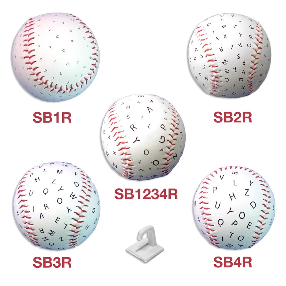 Bernell Softball Size Sports Letter Balls, physical vision tools: photo from Bernell