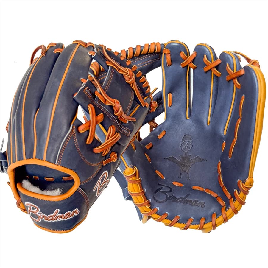 Birdman Bats Birdman 11.5" Navy and Tan Iconic Series Glove, infield gloves: photo from Birdman Bats