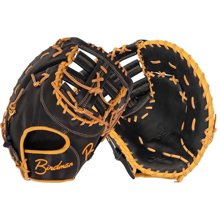 Birdman Bats Birdman 13" Black/Tan First Base Wingman Series Glove, first base mitts: photo from Birdman Bats