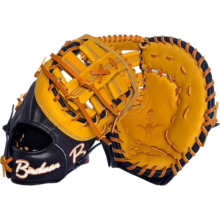 Birdman Bats Birdman 13" Tan/Black First Base Wingman Series Glove, first base mitts: photo from Birdman Bats