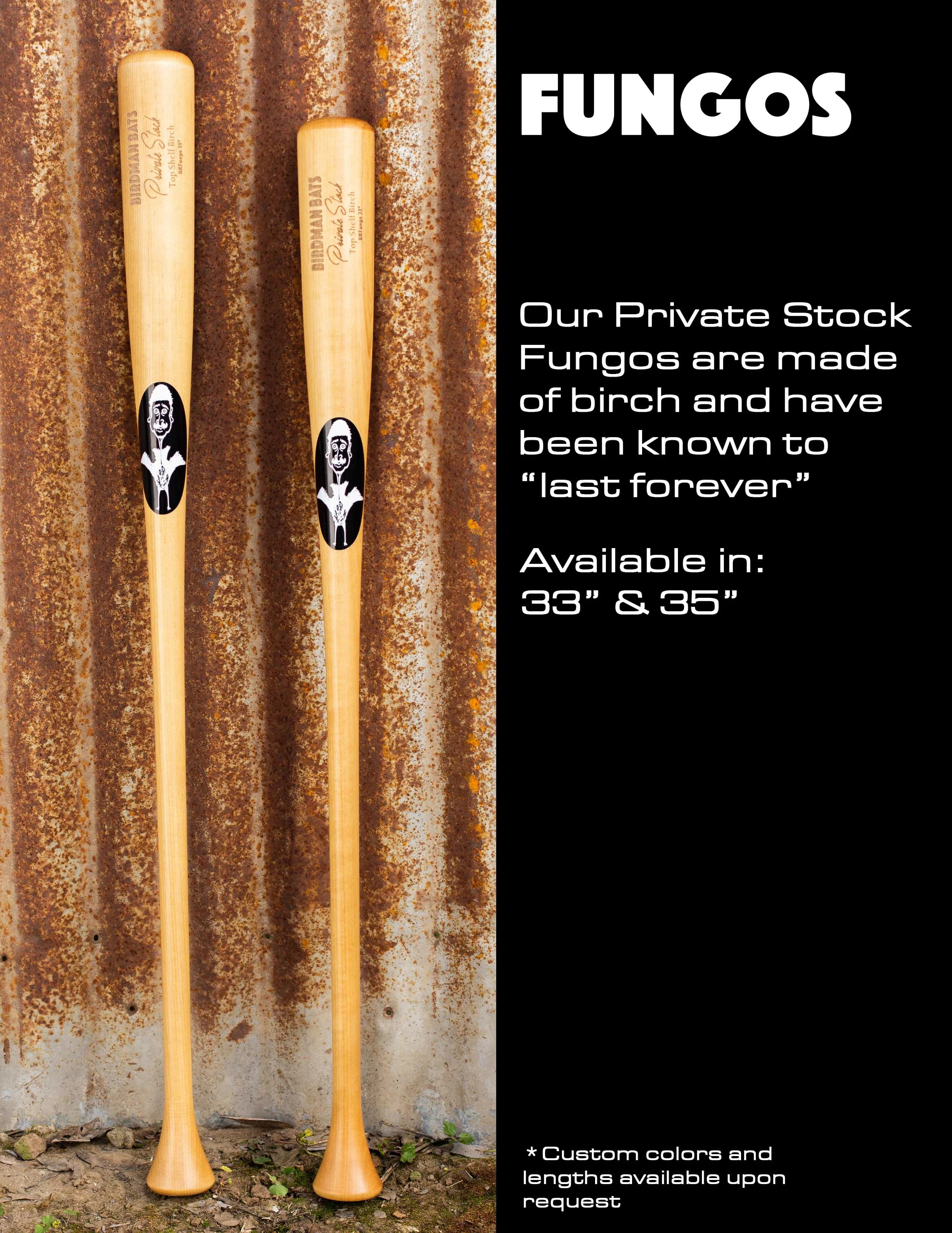 Birdman Bats Private Stock Bomb Knob Fungo, fungo bats: photo from Birdman Bats