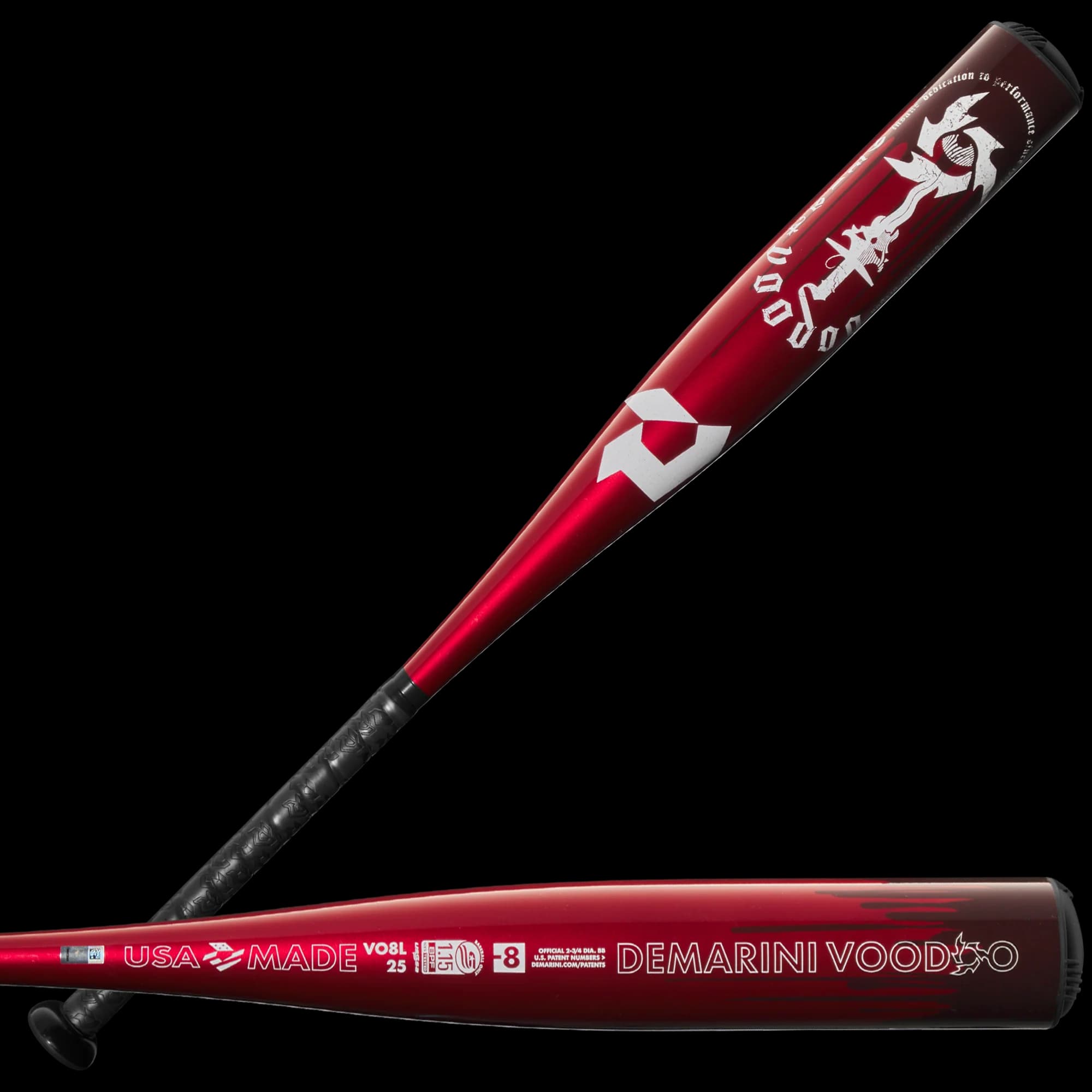 2025 DeMarini Voodoo® One (-8) 2 ¾” USSSA Baseball Bat, USSSA bats: photo from DeMarini