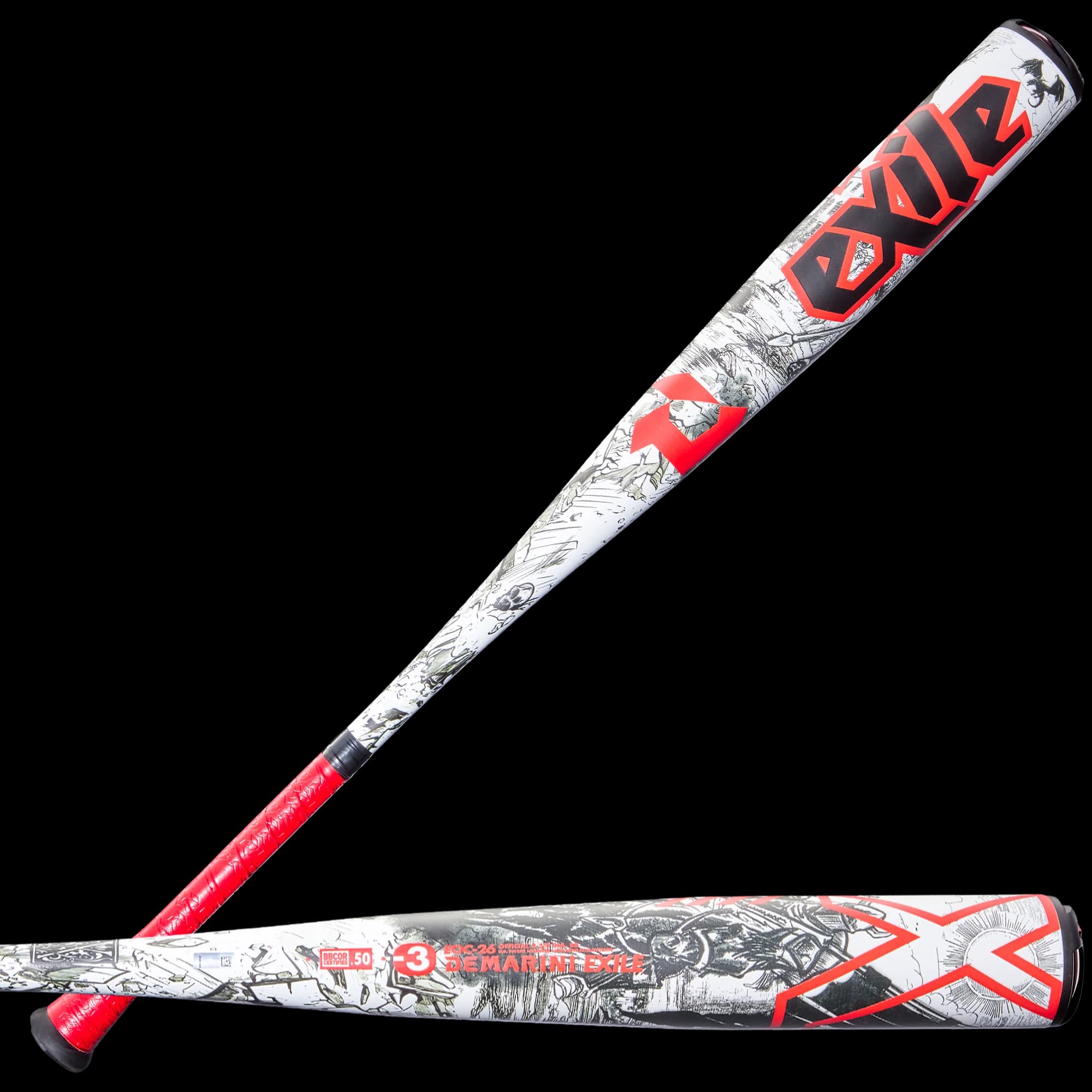 2026 DeMarini Exile™ (-3) BBCOR Baseball Bat, BBCOR bats: photo from DeMarini