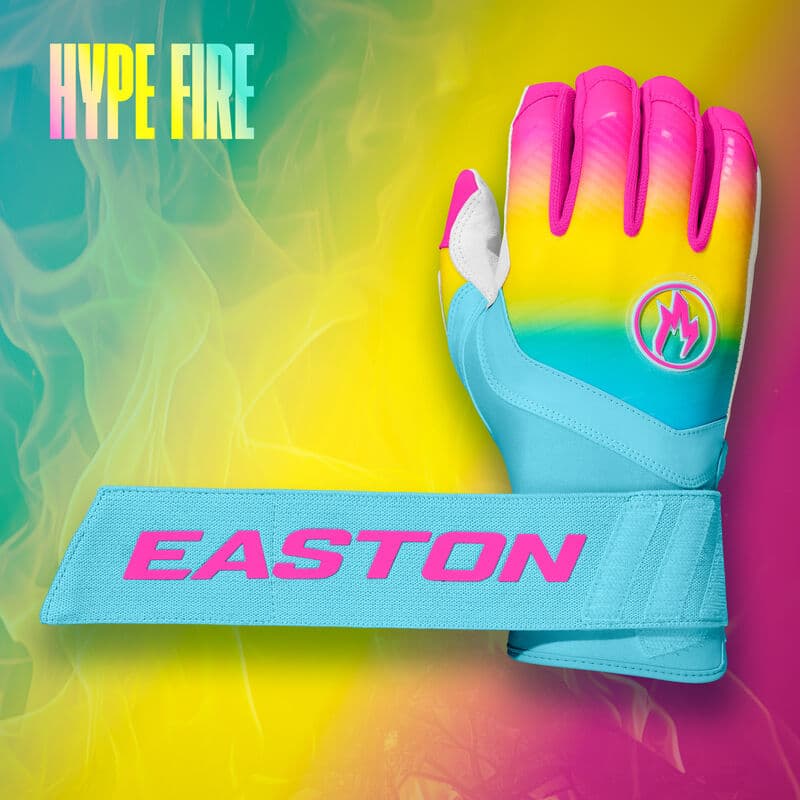Easton Walk-Off Ethos Locked-In Fire Batting Gloves, batting gloves: photo from Easton