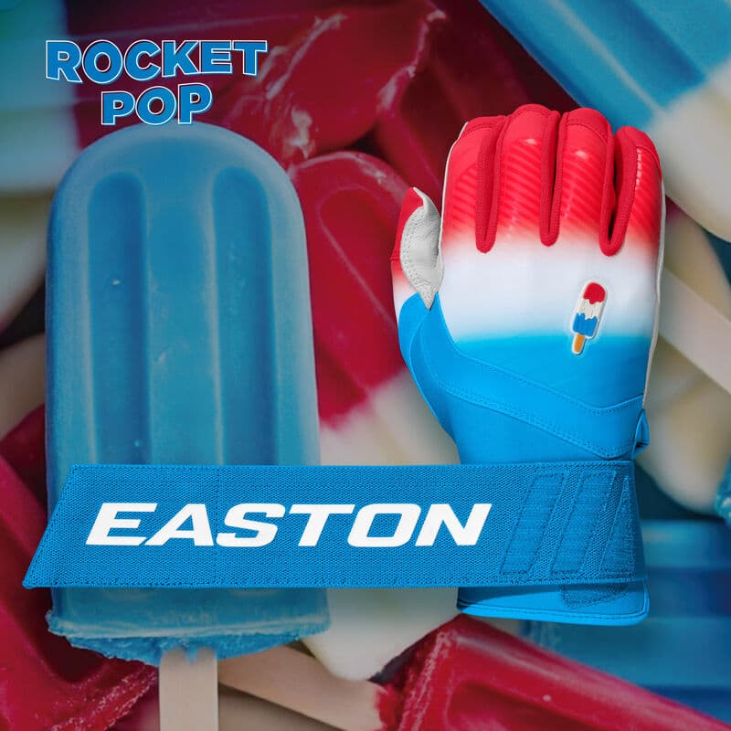 Easton Walk-Off Ethos Locked-In Rocket Pop Batting Gloves, batting gloves: photo from Easton