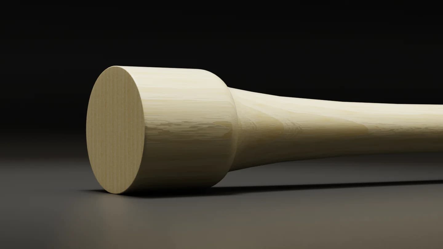 Homewood Bat Co. E23 Pro Model Extended Knob, game wood bats, adult: photo from Homewood Bat Co.