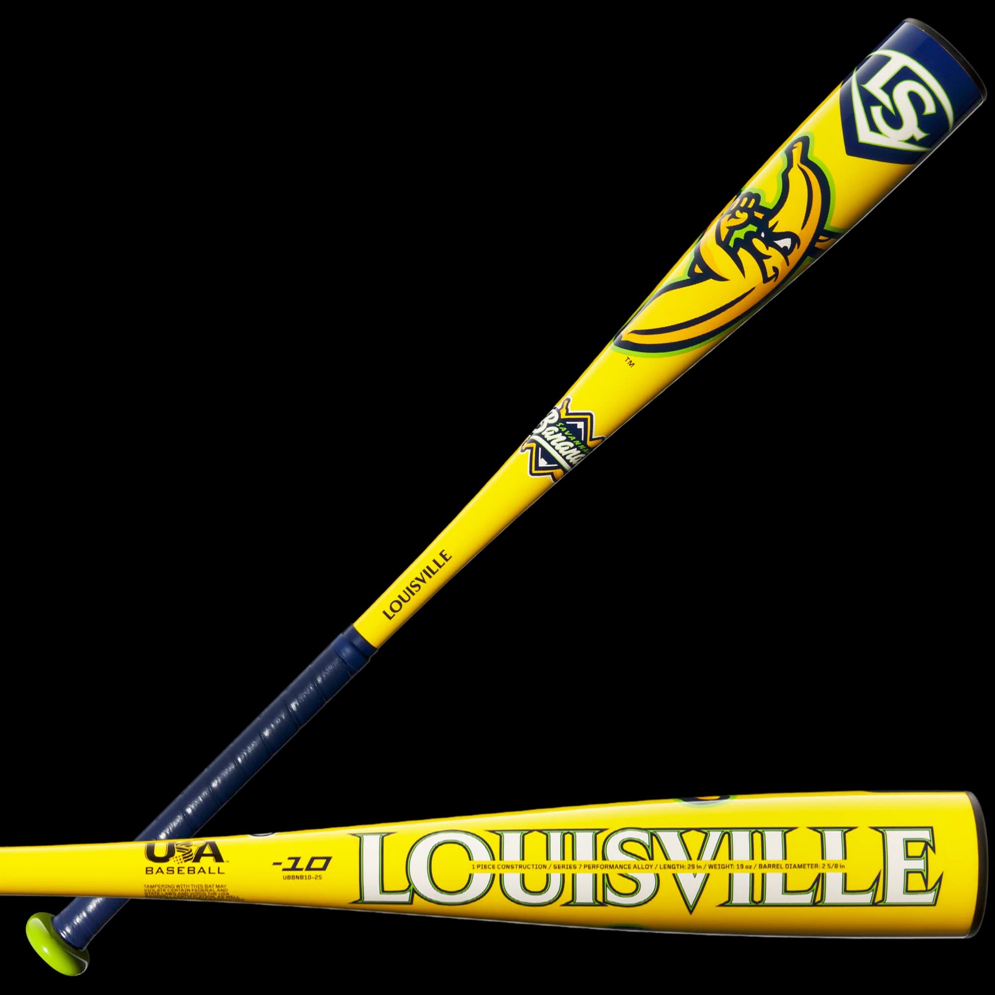 2025 Louisville Slugger Savannah Bananas (-10) USA Baseball Bat, USA Baseball bats: photo from Louisville Slugger