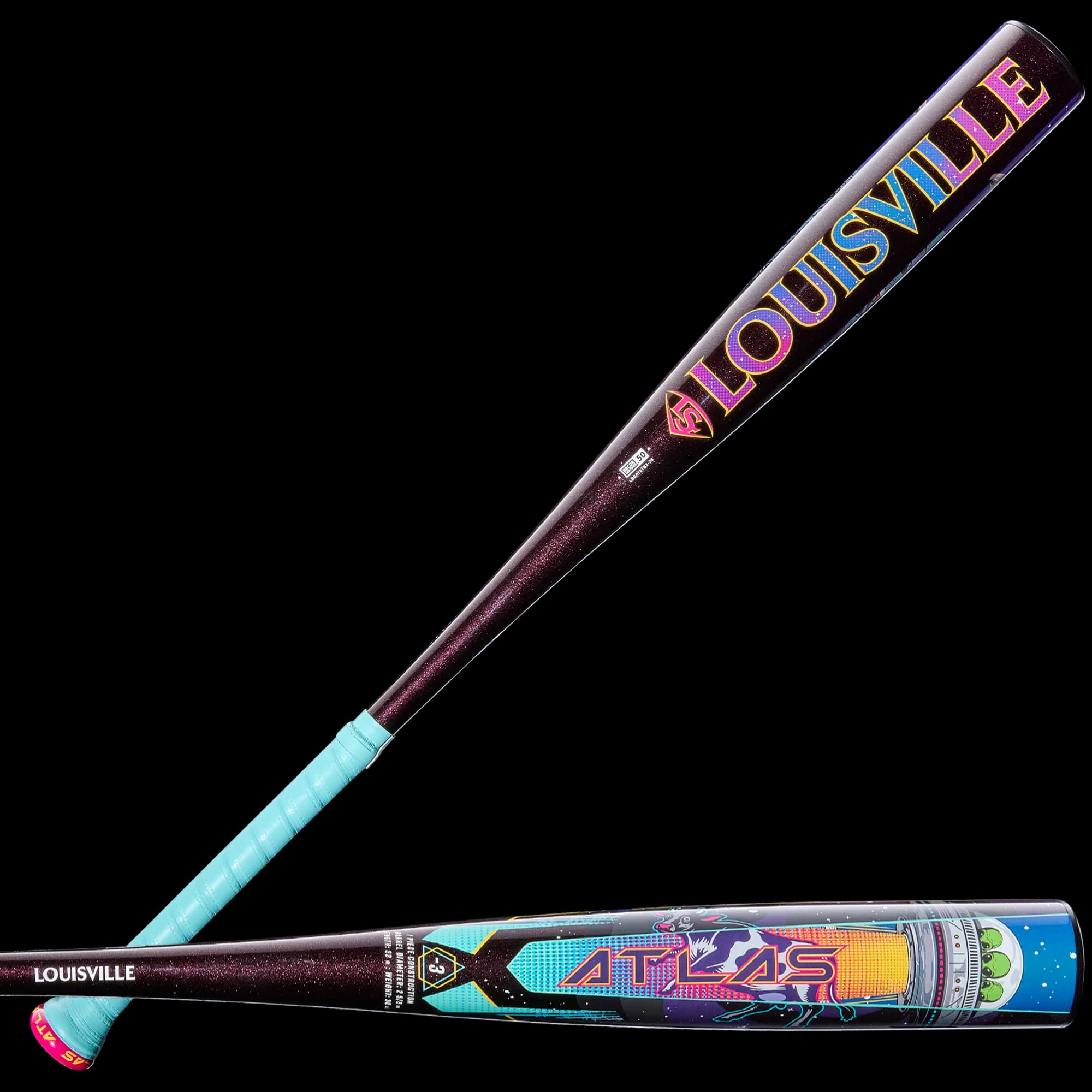 2026 Louisville Slugger Atlas™ A51 (-3) BBCOR Baseball Bat, BBCOR bats: photo from Louisville Slugger