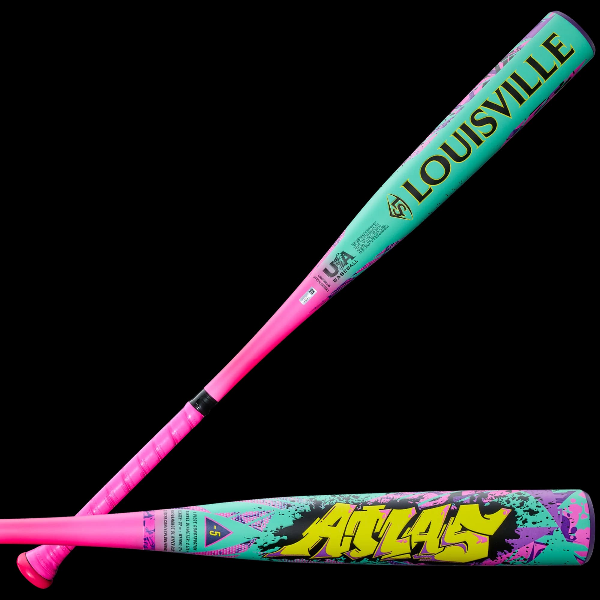 2026 Louisville Slugger Atlas Wildstyle (-5) 2 5/8" USA Baseball Bat, USA Baseball bats: photo from Louisville Slugger