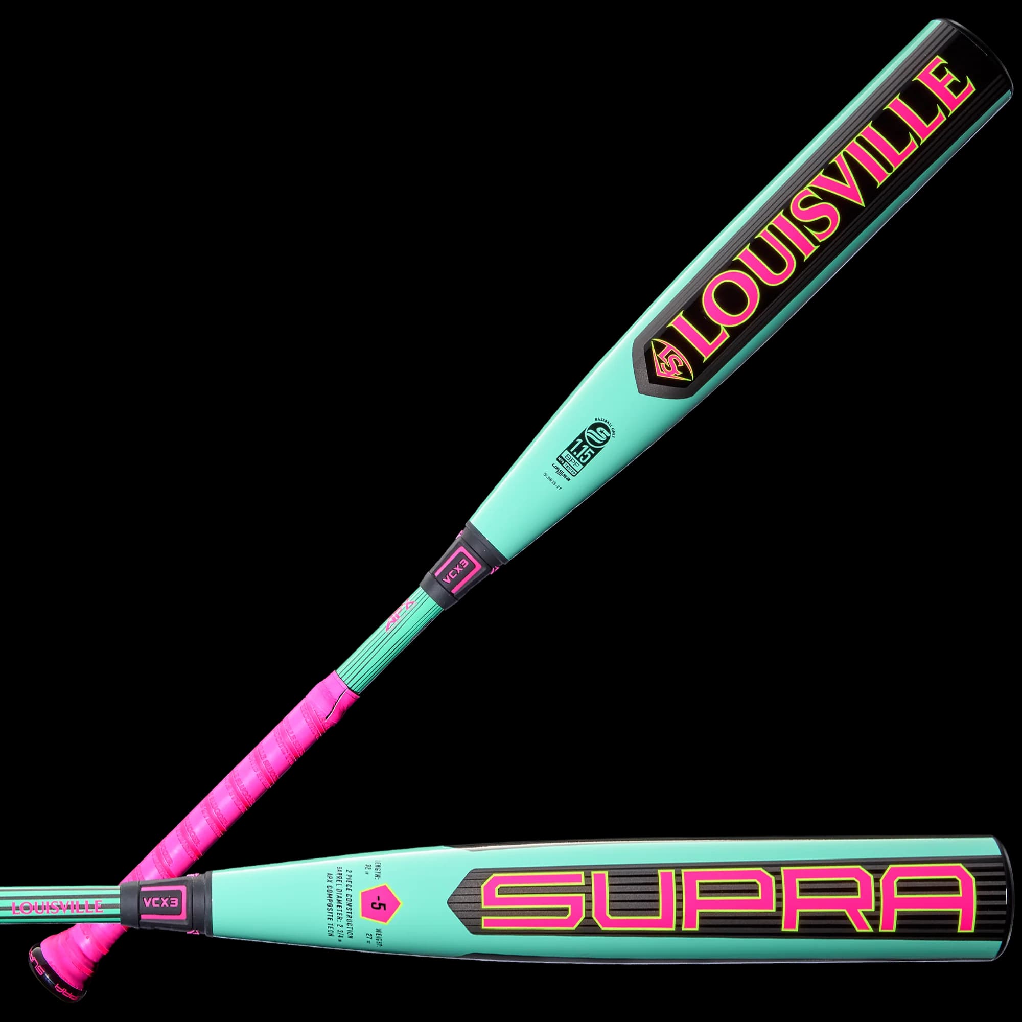 2026 Louisville Slugger Supra™ (-5) 2 ¾” USSSA Baseball Bat, USSSA bats: photo from Louisville Slugger