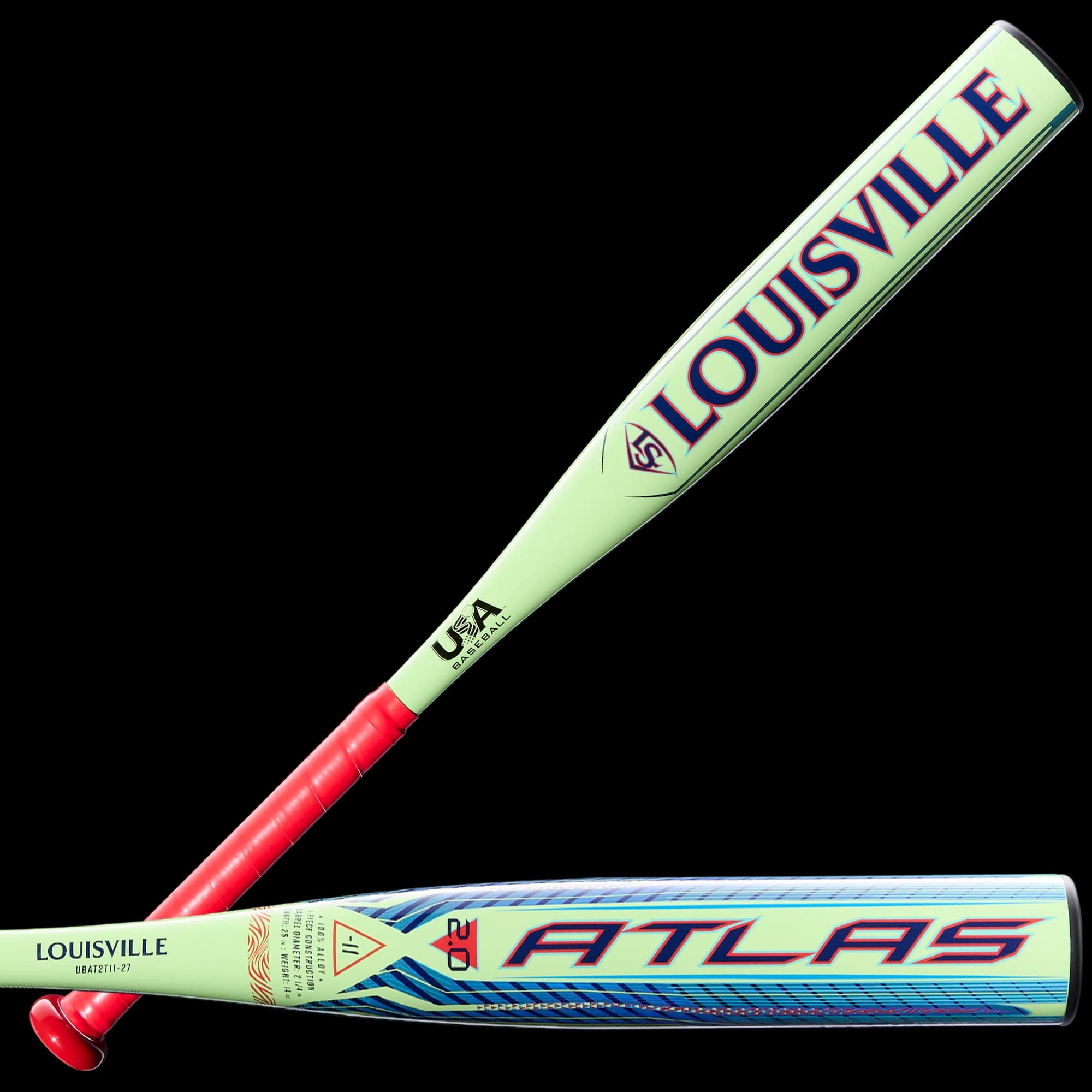 2027 Louisville Slugger Atlas™ 2.0 (-11) T-Ball Bat, tee ball and coach pitch bats: photo from Louisville Slugger