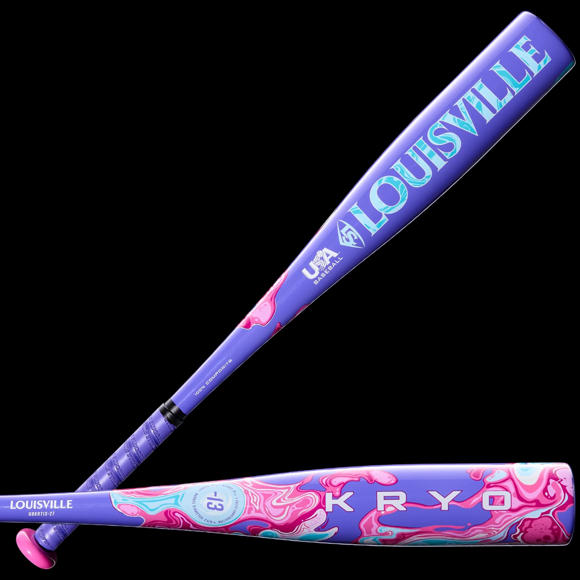 2027 Louisville Slugger Kryo™ (-13) T-Ball Bat, tee ball and coach pitch bats: photo from Louisville Slugger