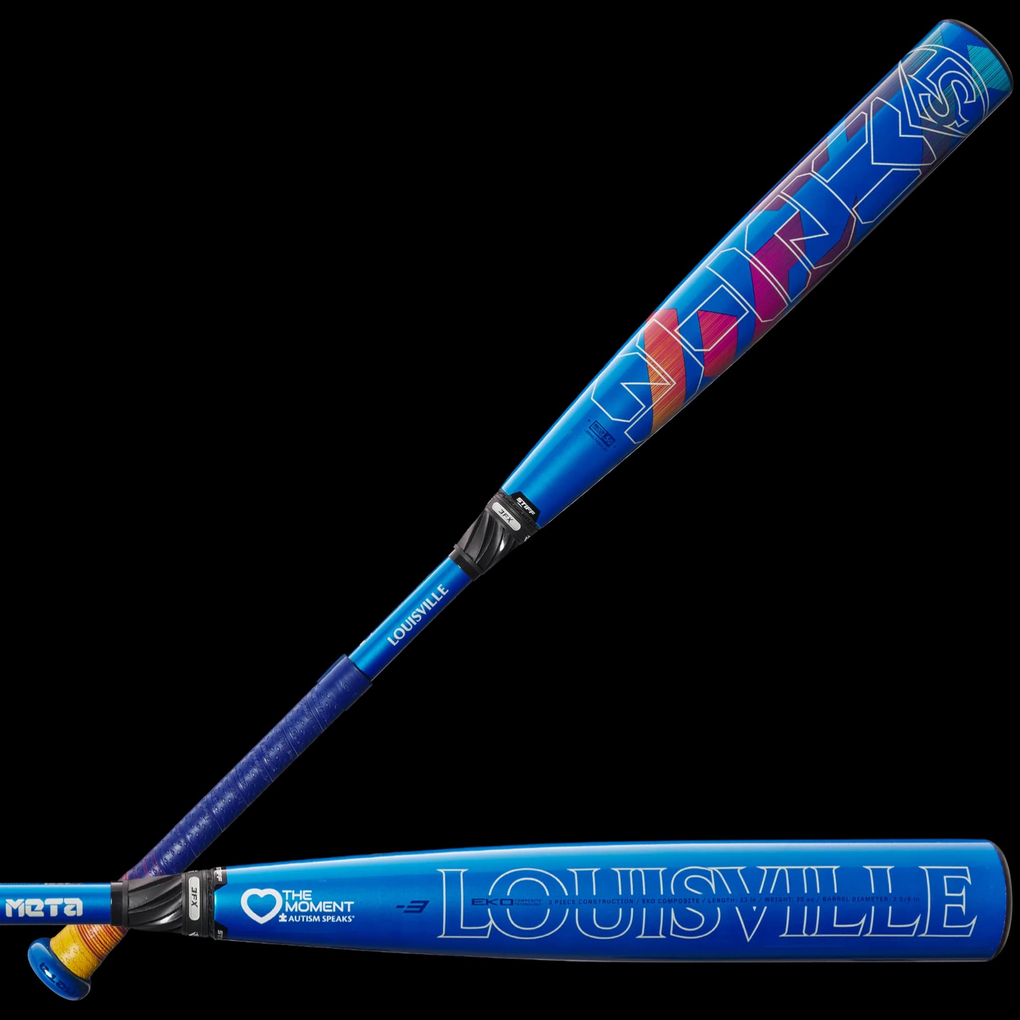 Louisville Slugger Meta® (-3) Love The Moment™ BBCOR Baseball Bat, BBCOR bats: photo from Louisville Slugger