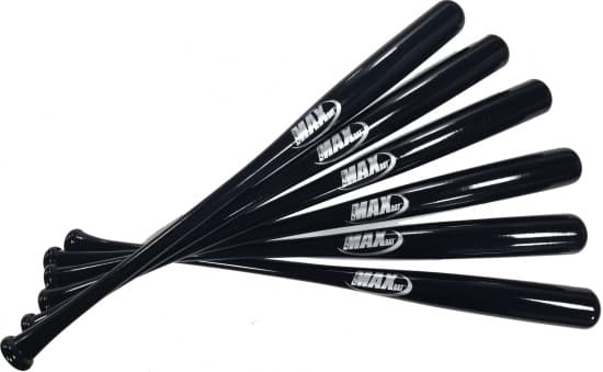 MaxBat X-Outs 6-Pack Package, wood bat blems and seconds: photo from MaxBat