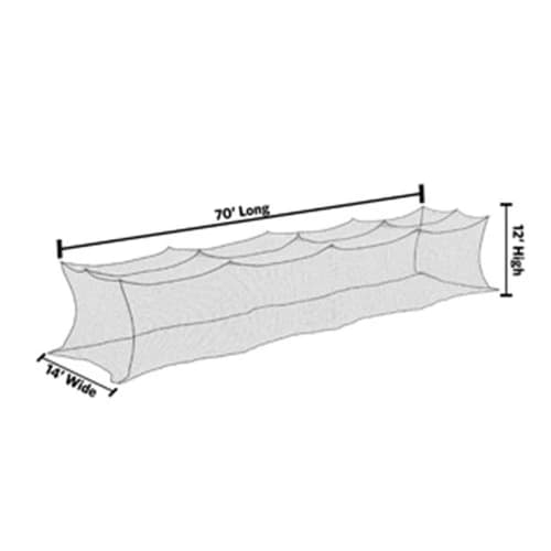 On Deck Sports 12′ x 14′ x 70′ Premium Nylon Batting Cage Net, batting cages and frames: photo from On Deck Sports