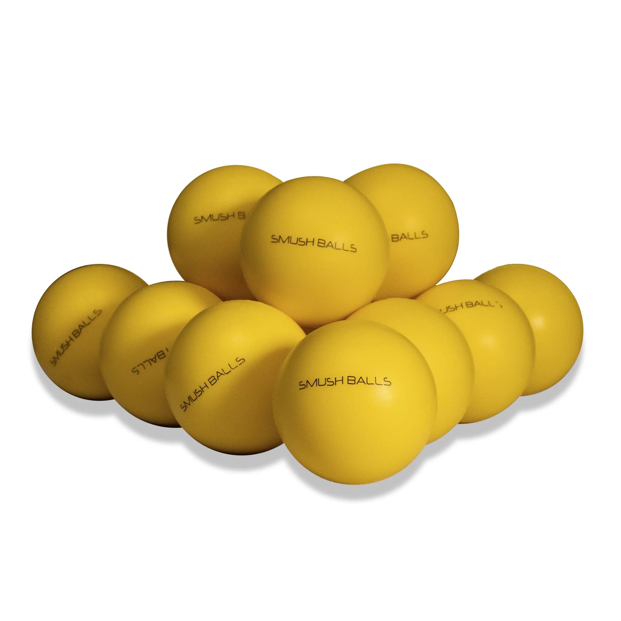 ProRebounders Yellow Smushballs, hitting training balls: photo from ProRebounders