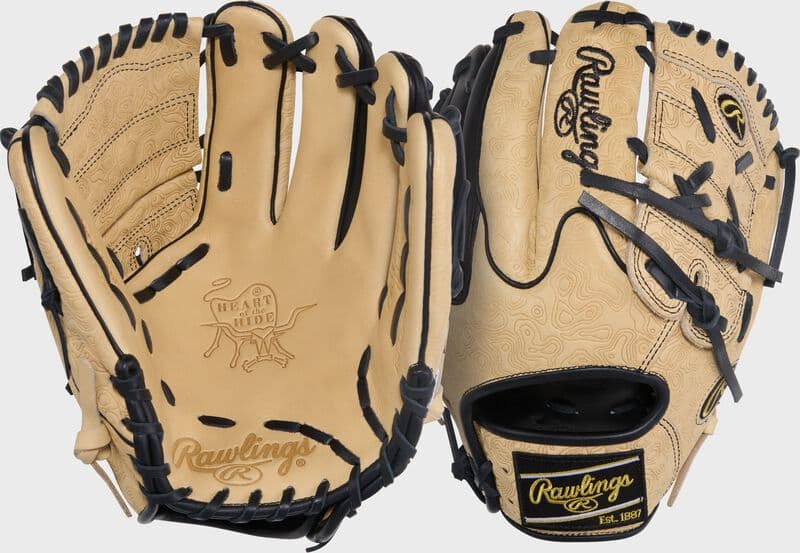 Rawlings Heart of the Hide 11.75-inch Topo Print Wing Tip Glove, utility gloves: photo from Rawlings