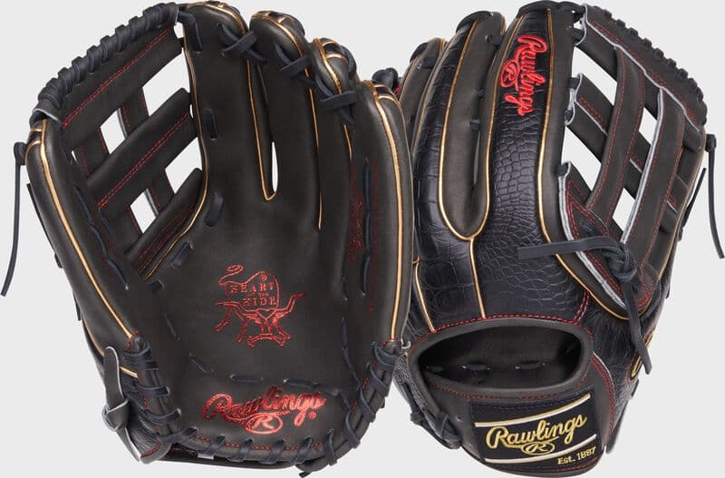 Rawlings Heart of the Hide 12.75-Inch Croc Outfield Glove, outfield gloves: photo from Rawlings