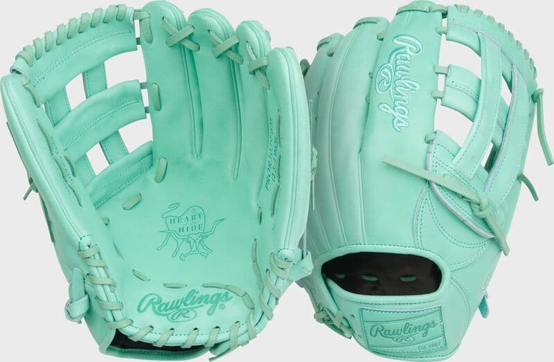 Rawlings Heart of the Hide 12.75-Inch Mint Outfield Glove, outfield gloves: photo from Rawlings