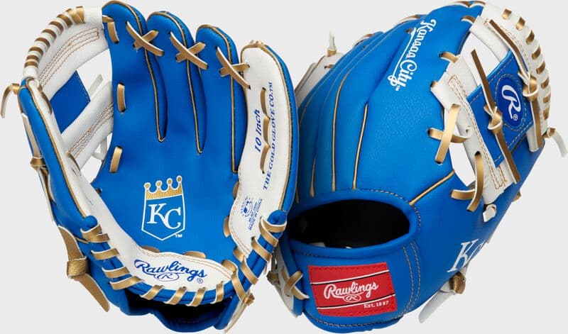 Rawlings Kansas City Royals 10-Inch Team Logo Glove, youth gloves: photo from Rawlings