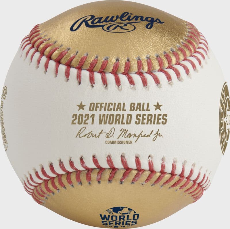 Rawlings MLB 2021 Gold World Series Dueling Baseball, collector and commemorative balls: photo from Rawlings