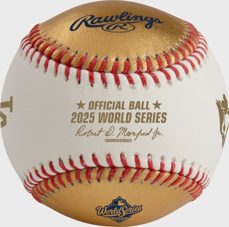Rawlings MLB 2025 Gold World Series Dueling Baseball, 1 Ball, collector and commemorative balls: photo from Rawlings