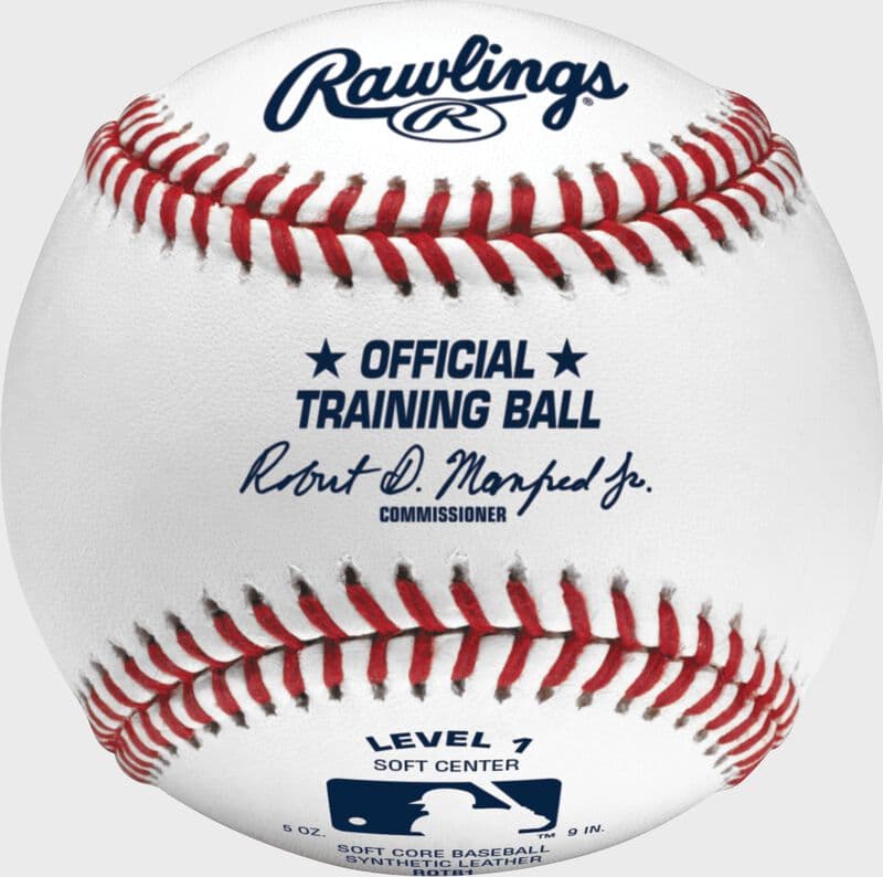Rawlings Official League Level 1 Training Baseballs, Ages 5-7, practice and machine balls: photo from Rawlings