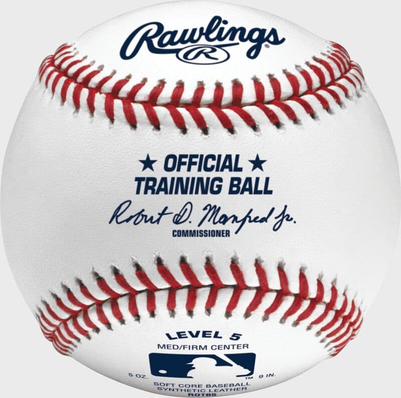 Rawlings Official League Level 5 Training Baseballs, Ages 7-10, practice and machine balls: photo from Rawlings