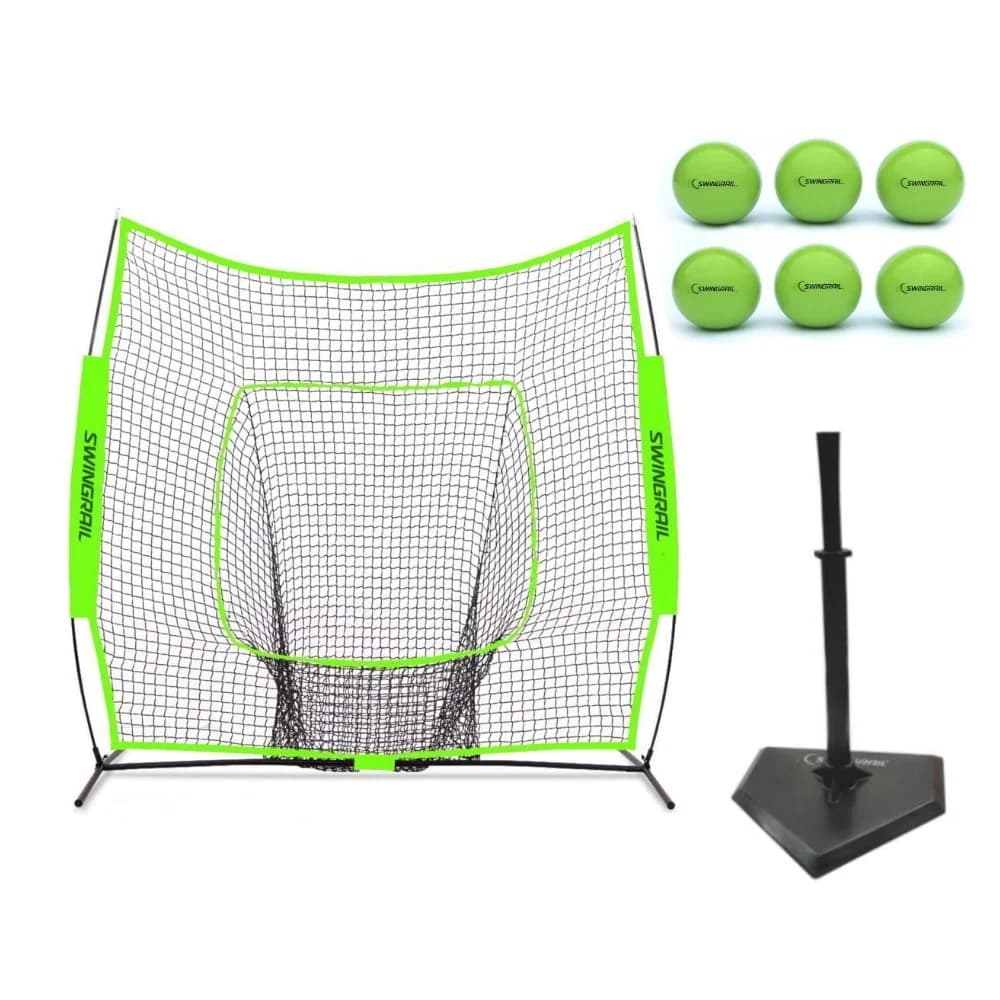 SwingRail Training Bundle, portable hitting nets: photo from SwingRail