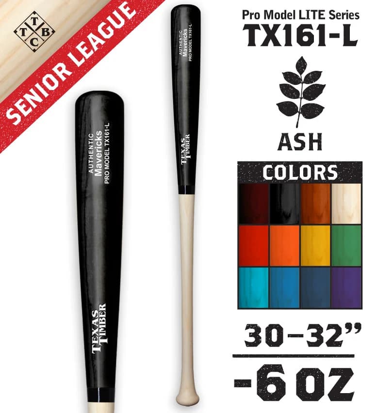 Texas Timber Pro Model Ash LITE TX161-L, game wood bats, youth: photo from Texas Timber
