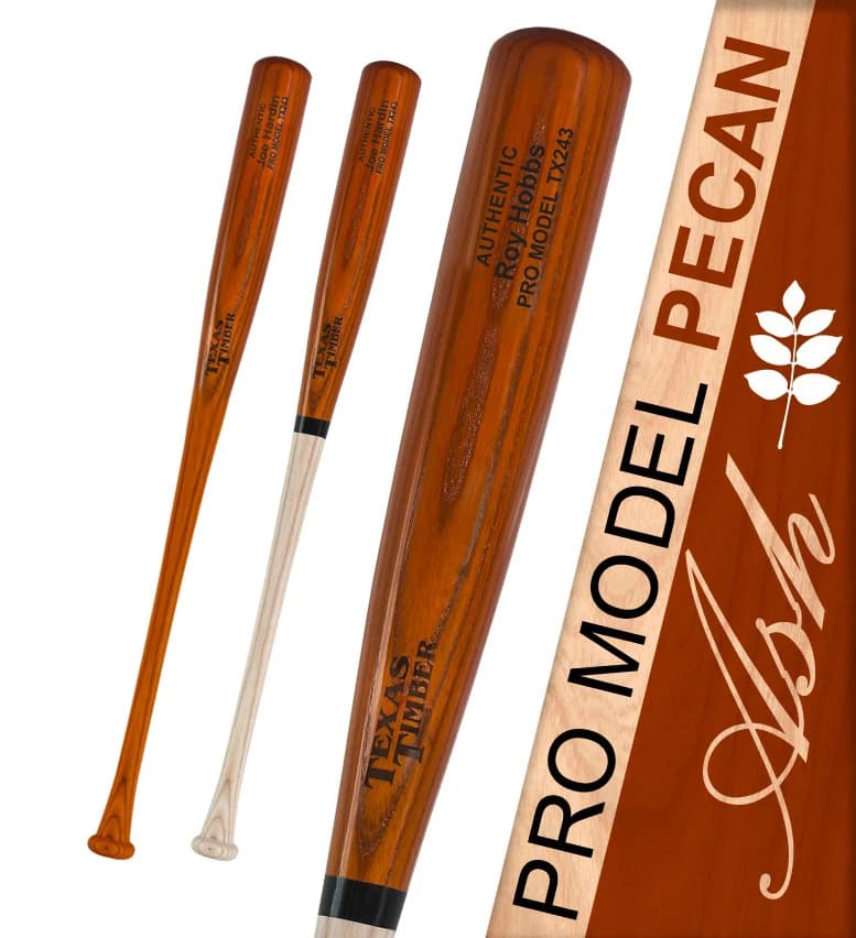 Texas Timber Pro Model Ash Pecan, game wood bats, adult: photo from Texas Timber