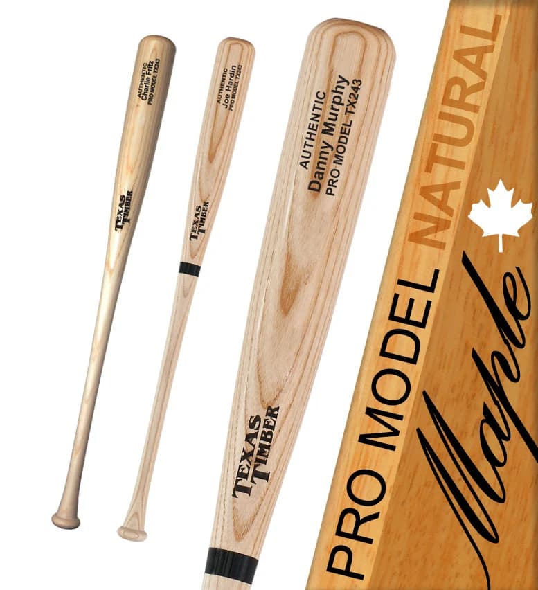 Texas Timber Pro Model Maple Natural, game wood bats, adult: photo from Texas Timber