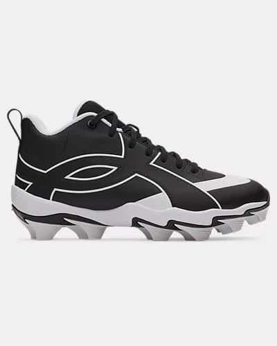 Under Armour UA Leadoff Icon Mid RM Jr.Boys' Baseball Cleats, youth cleats: photo from Under Armour