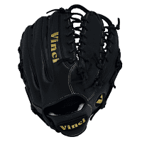 Vinci Pro 13 inch Fielders Glove-PJV04-L in Black, outfield gloves: photo from Vinci Pro