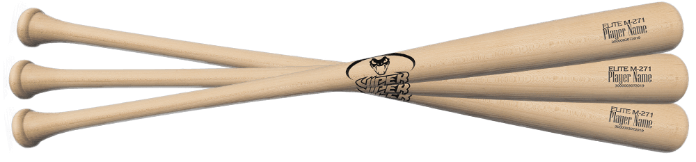 Viper Bats Elite 3 Pack Wood Bats, custom-order wood bats: photo from Viper Bats