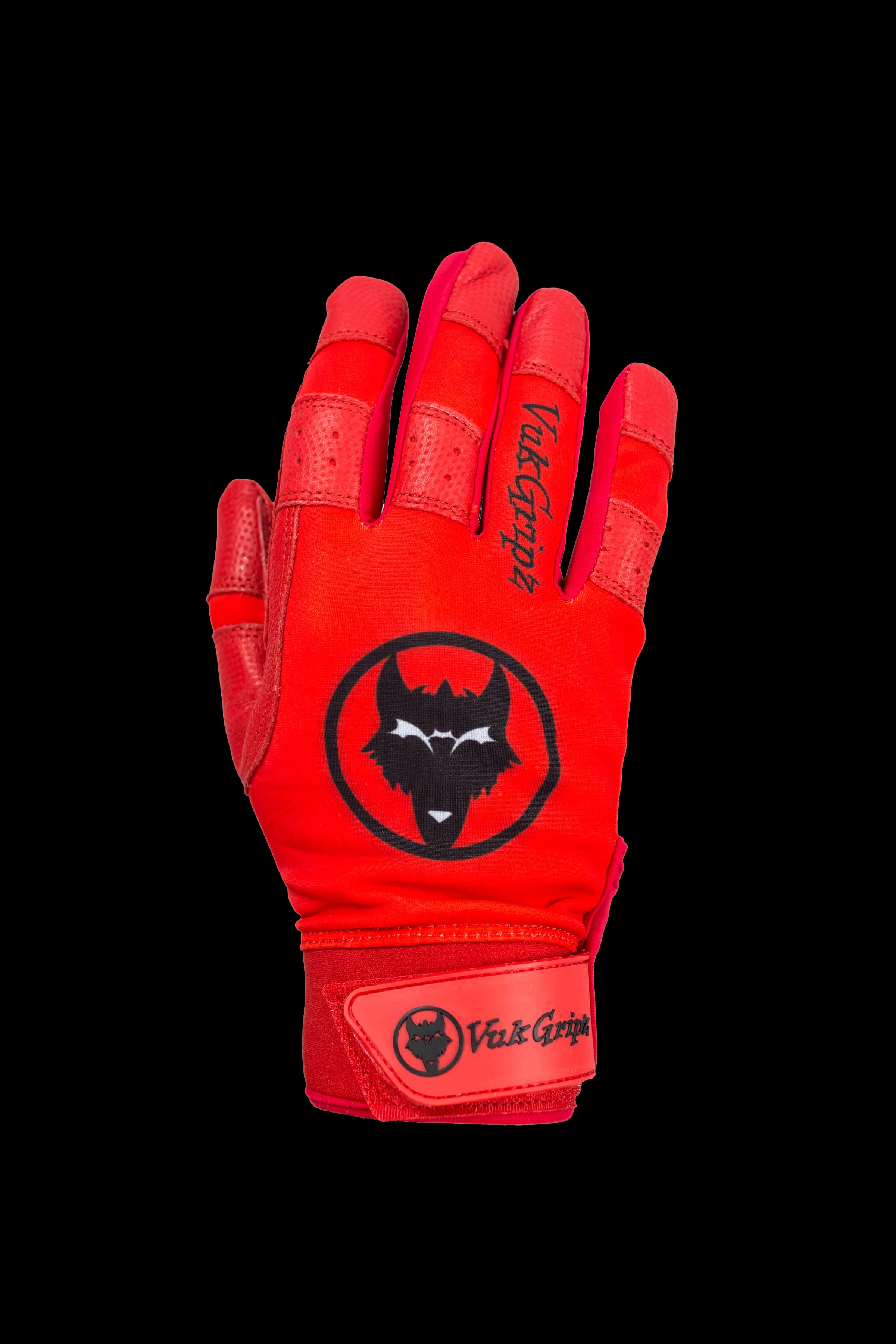 VukGripz Howler Red Batting Gloves, batting gloves: photo from VukGripz