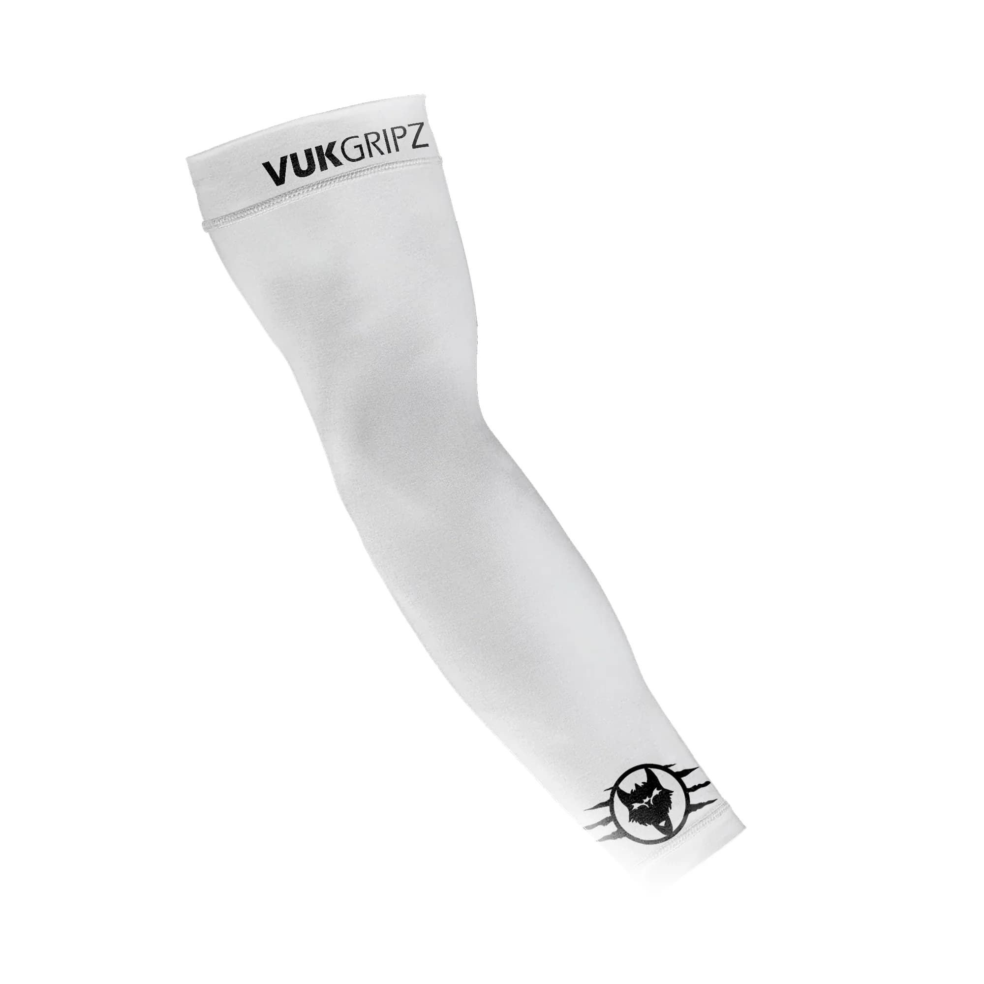VukGripz Premium Compression Arm Sleeve - White, arm sleeves and supports: photo from VukGripz