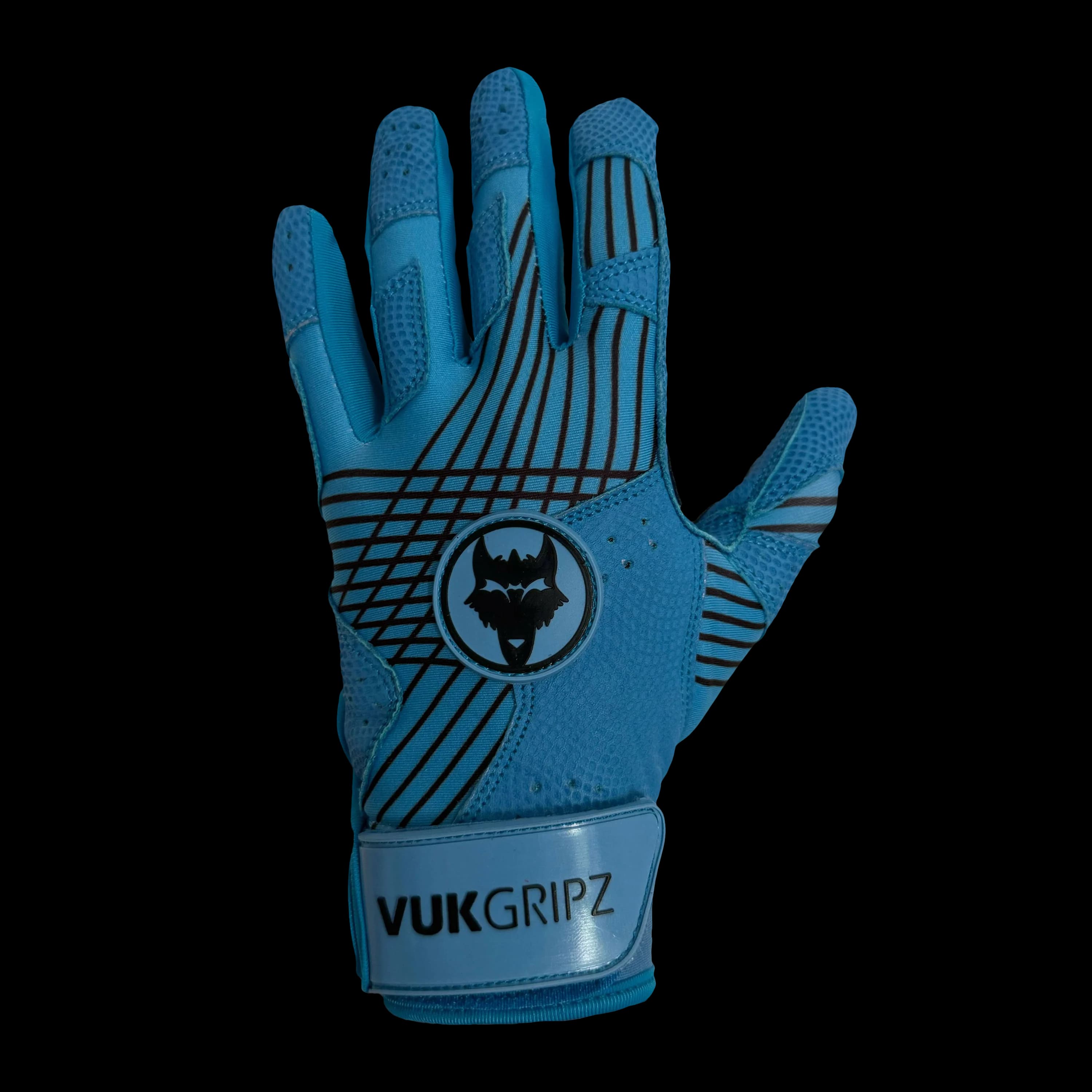 VukGripz Prowler Baby Blue Batting Gloves, batting gloves: photo from VukGripz