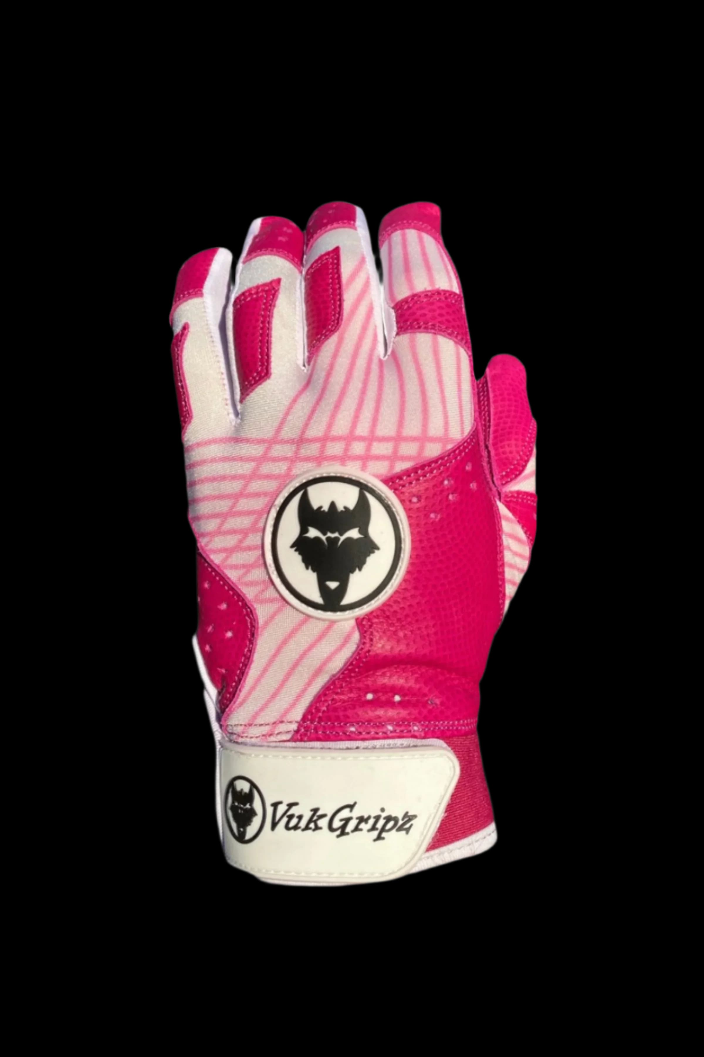 VukGripz Prowler Pink Batting Gloves, batting gloves: photo from VukGripz
