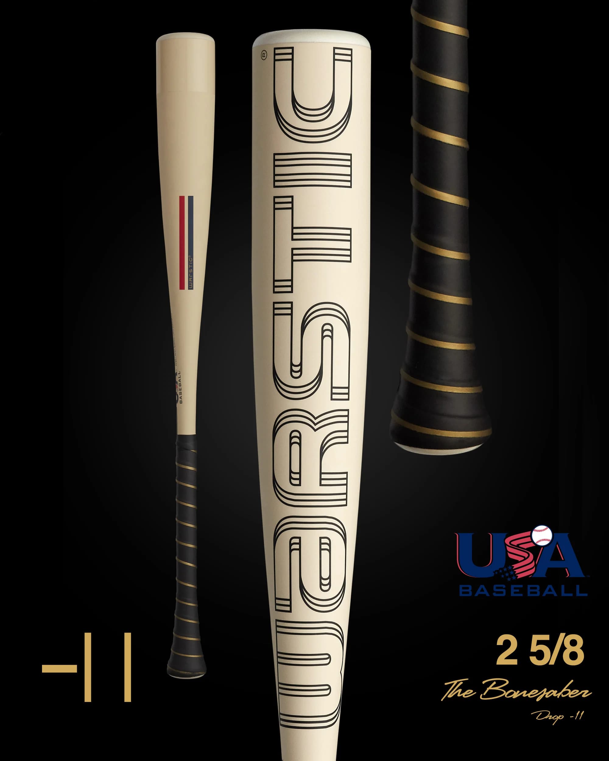 Warstic 2022 Bonesaber USA Metal Baseball Bat -11, USA Baseball bats: photo from Warstic