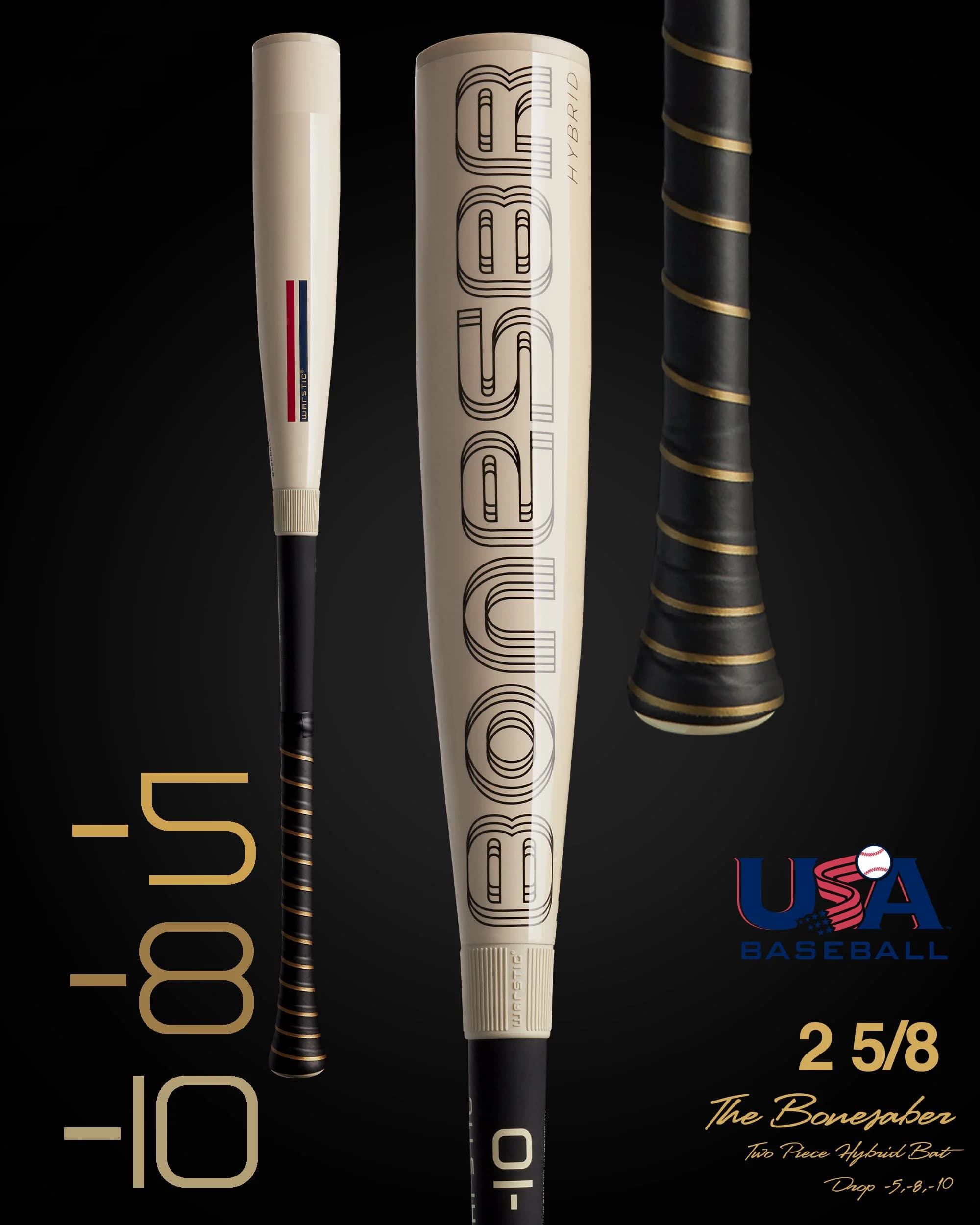 Warstic 2024 Bonesaber Hybrid USA Metal Baseball Bat, USA Baseball bats: photo from Warstic