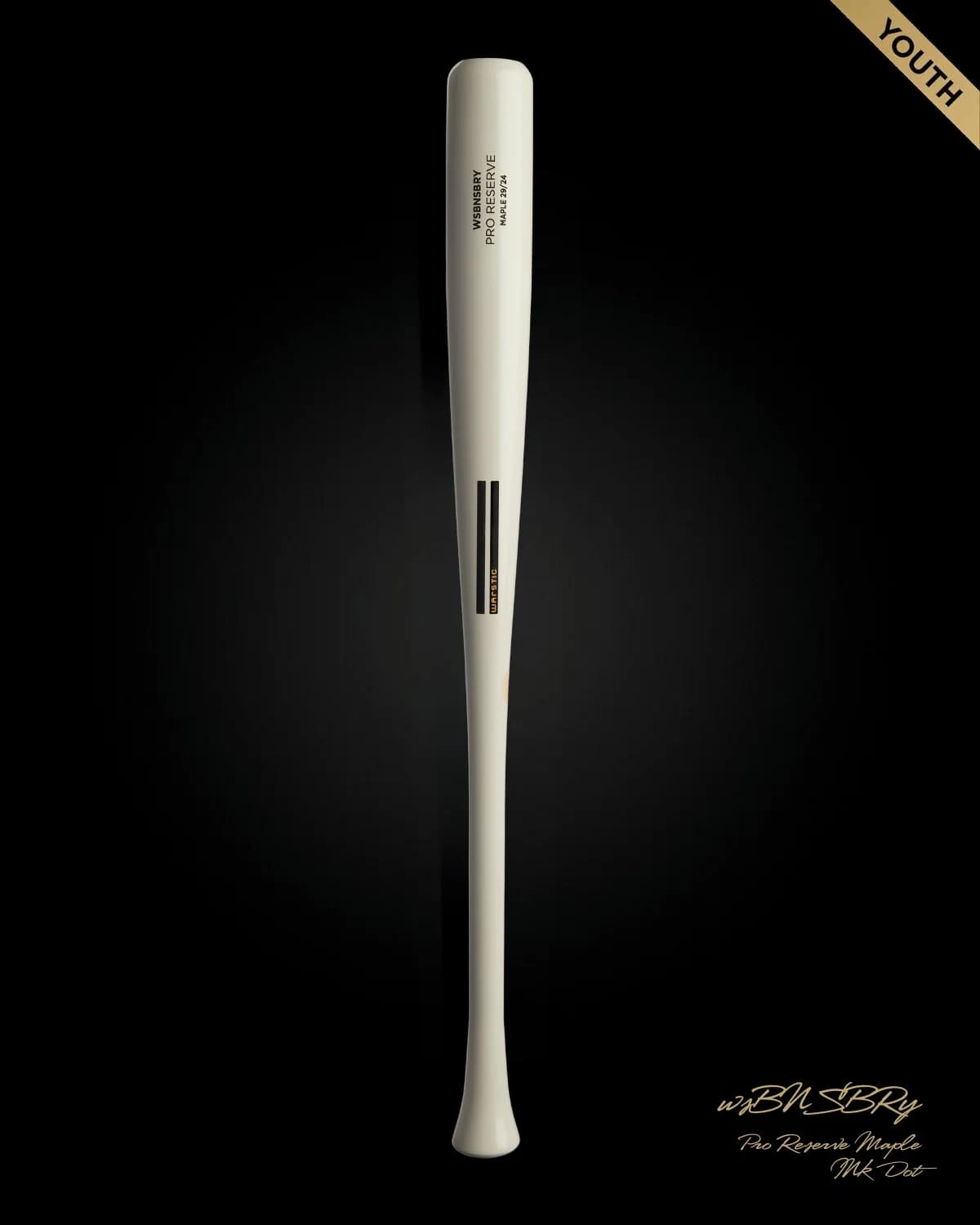 Warstic WSBONESABER Youth Pro Reserve Navajo Bone Maple Wood Bat, game wood bats, youth: photo from Warstic