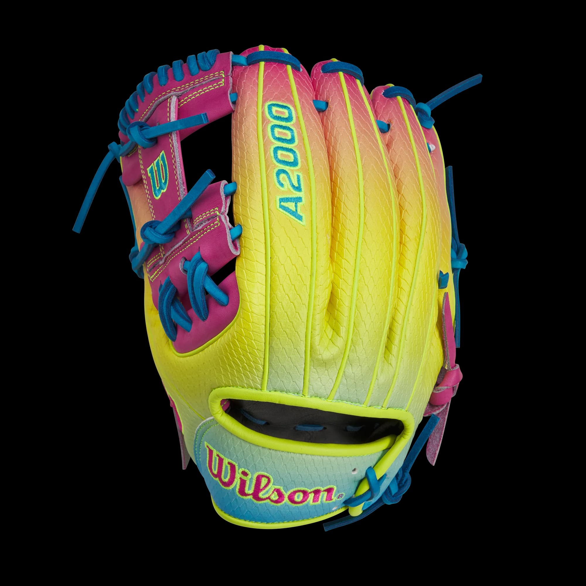 Wilson Pink Lemonade LHT A2000 1975 11.75” Infield Baseball Glove, infield gloves: photo from Wilson
