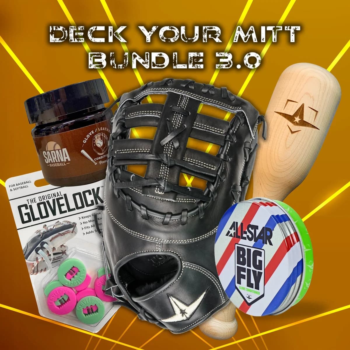 All-Star Deck Your Mitt Bundle 3.0, first base mitts: photo from All-Star