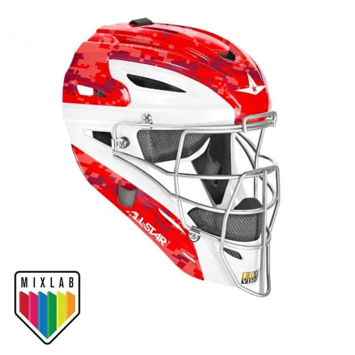 All-Star MixLab / System7™ Custom Catching Helmet, catcher's gear: photo from All-Star