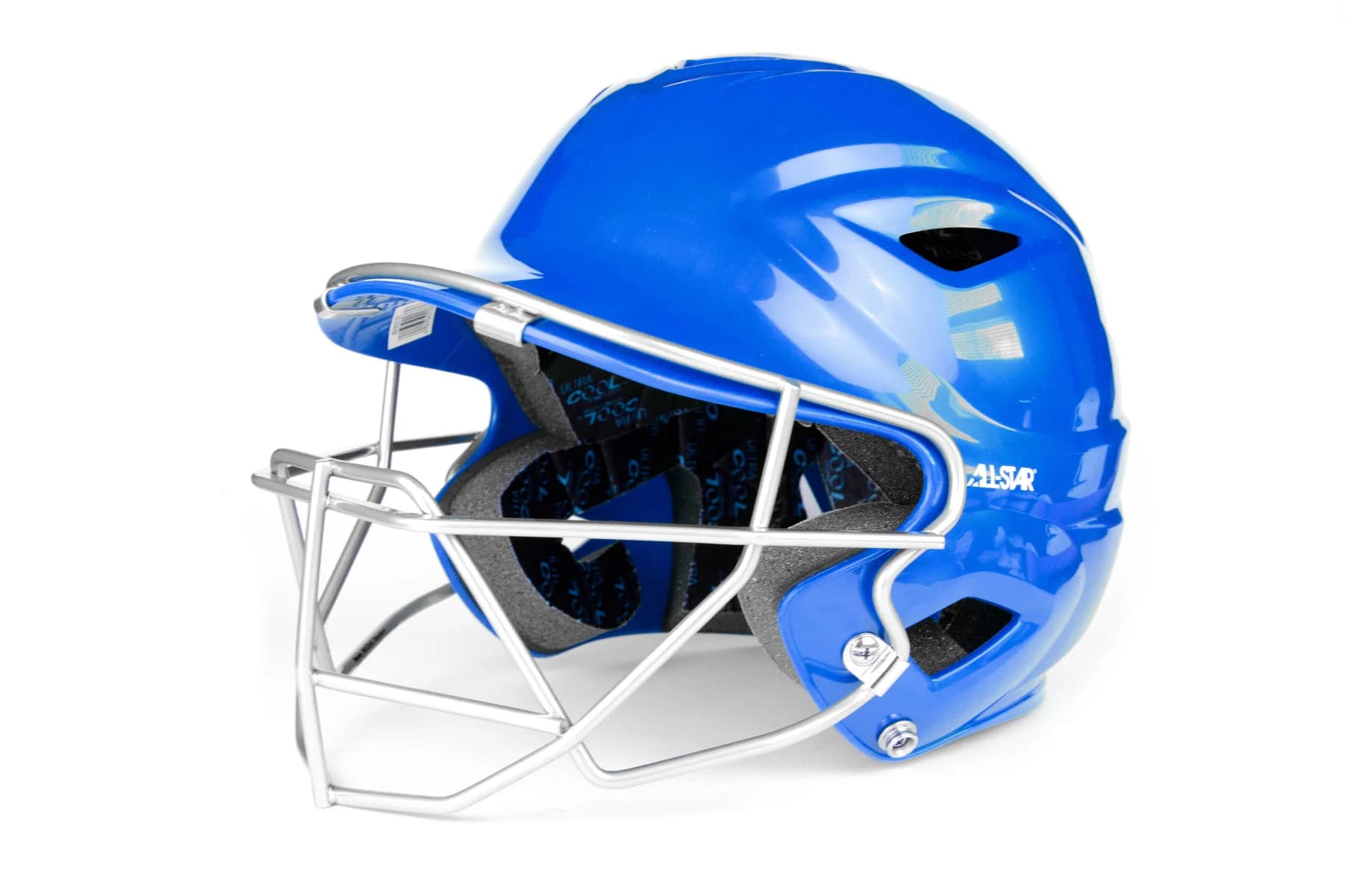 All-Star S7™ Adult Batting Helmet W/Attached Cage, batting helmets and guards: photo from All-Star