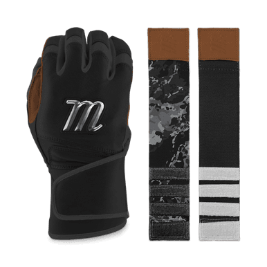 Baum Bat REMX Batting Gloves - Black/Tan, batting gloves: photo from Baum Bat